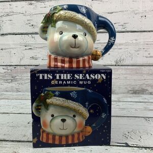 Susan Winget 'Tis the Season Ceramic Bear‎ Mug Item 473625. 20 oz Hand Painted